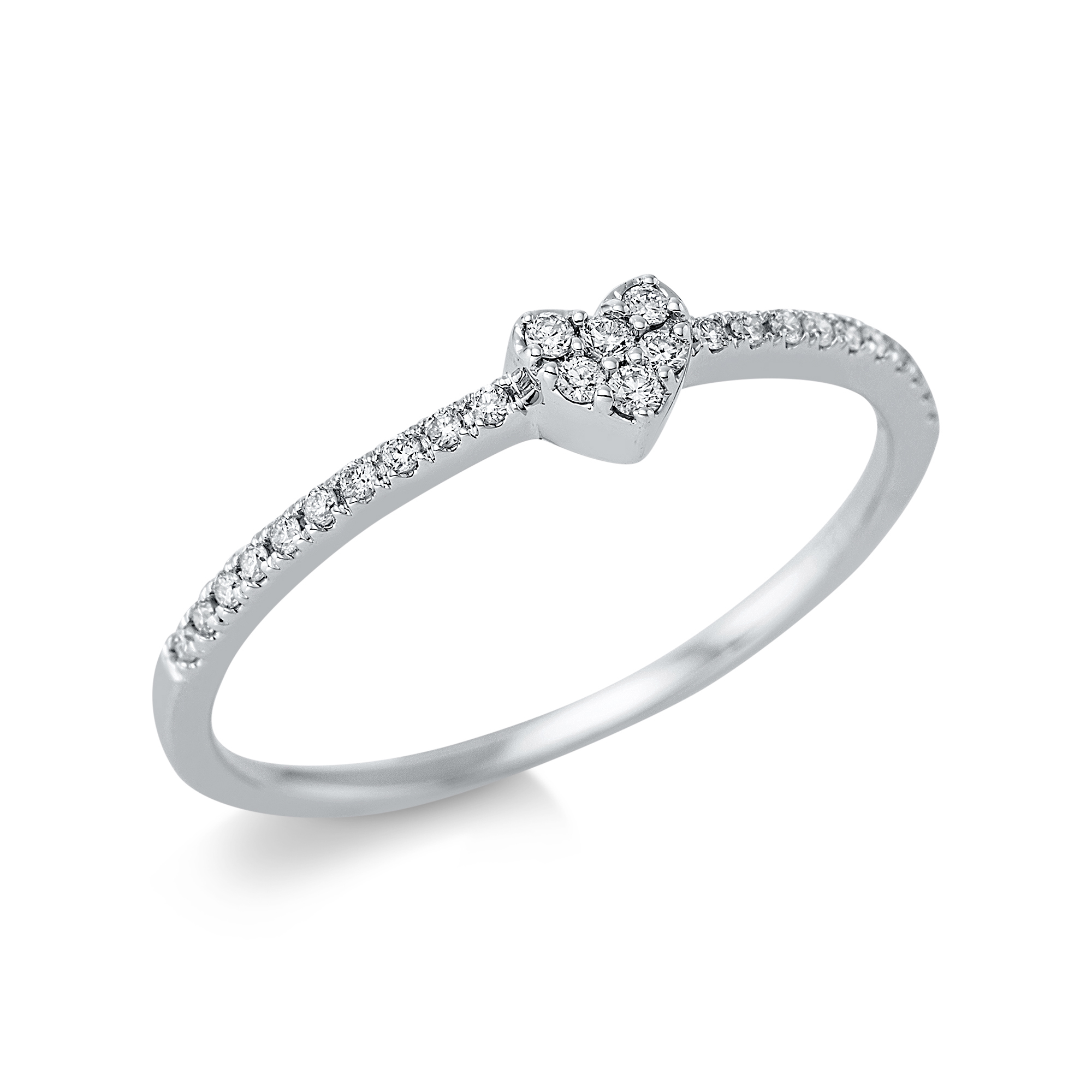 DiamondGroup Verlobungsring 950 Pt Platin Damen 3,8mm mit 6 Brillant-Diamanten in feinem Weiß