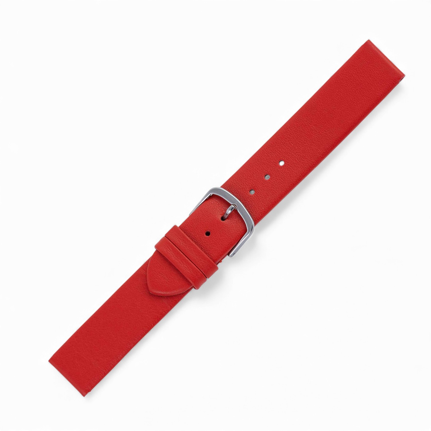 Schmidt Damen Uhrenarmband Beach II rot aus Leder, 18mm Anstoßbreite, gleichlaufend, 3mm dick