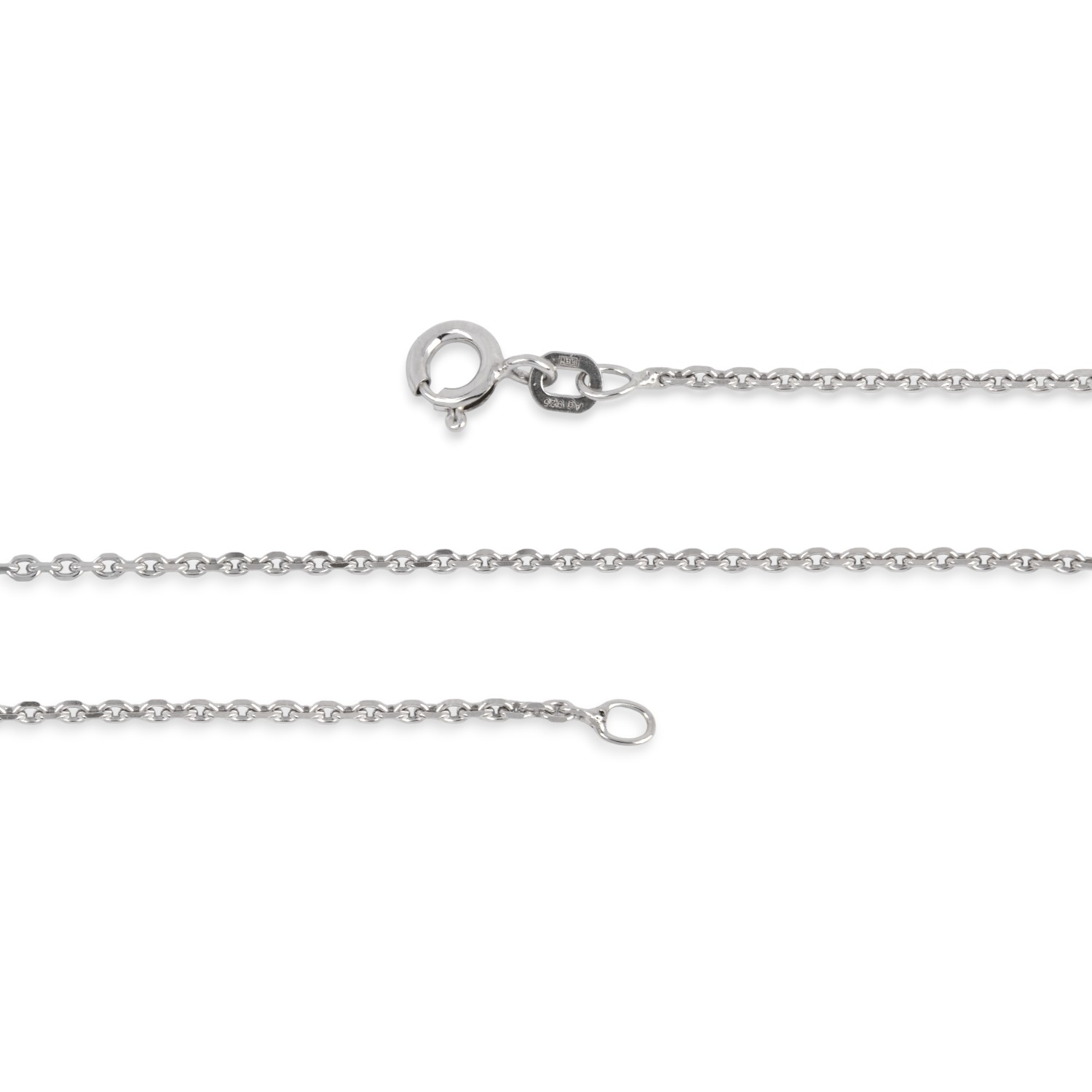 Schmidt Ankerkette aus 925er Silber für Damen, Herren und Kinder – 36 cm lange silberfarbene Kette