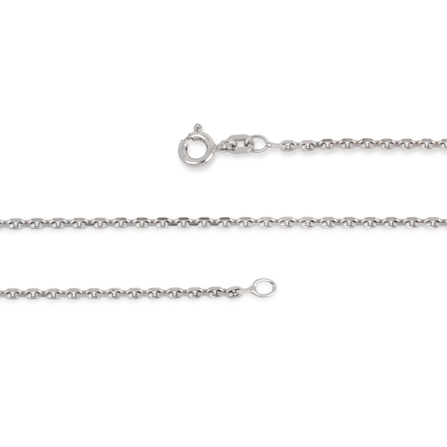 Schmidt Ankerkette Silber 925 für Damen, 45 cm, elegante silberfarbene Halskette aus hochwertigem Silber