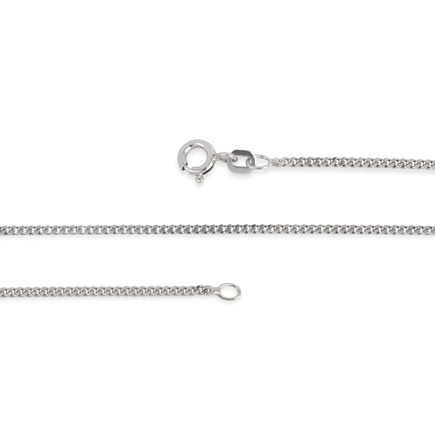 Schmidt Panzerkette Silber 925 für Damen, 40 cm, elegante silberfarbene Halskette aus hochwertigem Silber