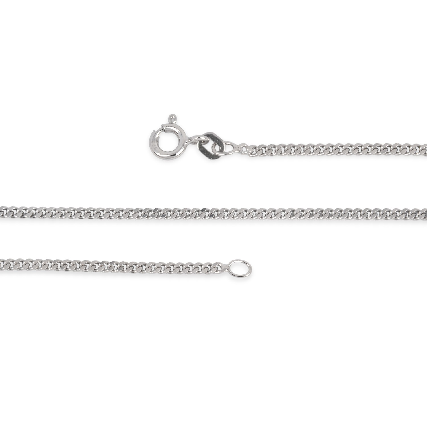 Schmidt Panzerkette Silber 925 für Damen, 55 cm lange silberfarbene Kette aus hochwertigem Silber