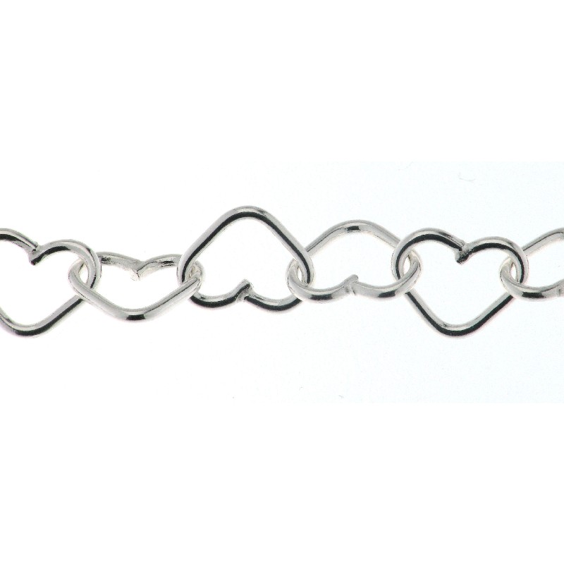 Schmidt Herzenkette für Damen aus 925 Silber, 42 cm lang, silberfarben, 5,6 mm breit