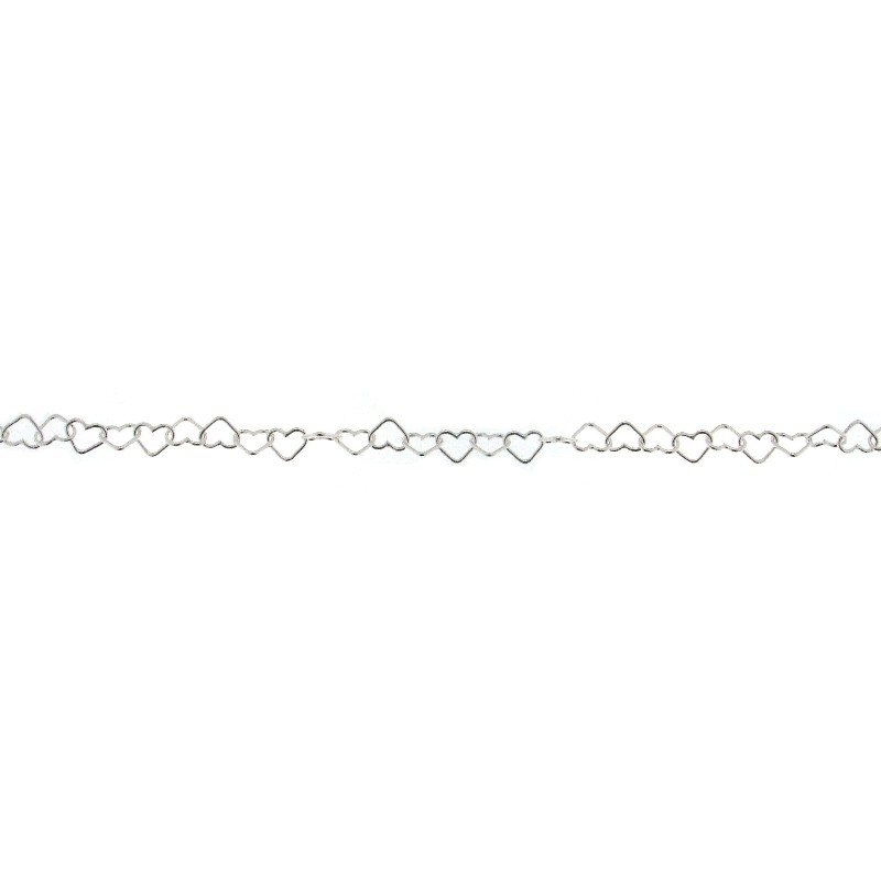 Schmidt Herzenarmband für Damen aus 925 Silber, 19 cm lang, silberfarben, eleganter Armschmuck