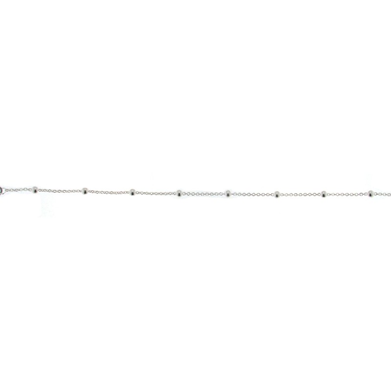 Schmidt Damen Armband Anker rund mit Kugeln aus 925 Silber, 18,5 cm, silberfarben Armschmuck