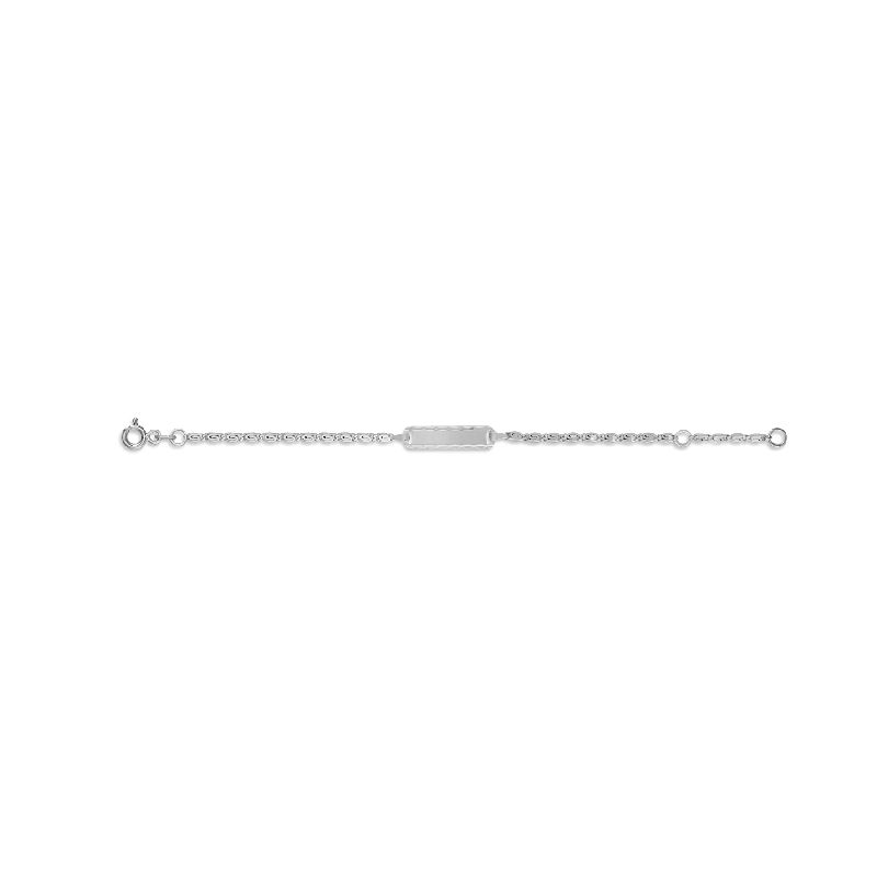 Schmidt ID-Armband zum Gravieren für Kinder aus 925er Silber, 14 cm, silberfarbenes Armschmuck