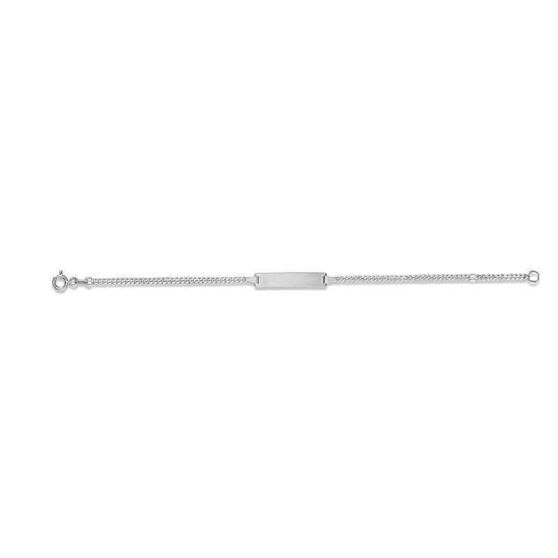 Schmidt ID-Armband Silber 925 für Kinder, 16 cm, eleganter Armschmuck in silberfarbenem Design