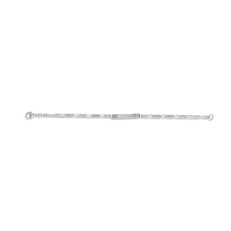 Schmidt ID-Armband aus 925 Silber, Unisex, 21 cm Länge, silberfarben
