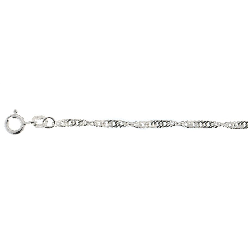 Schmidt Singapurkette 925 Silber Damen 42cm, 2,3mm, silberfarben – Elegante Halskette für jeden Anlass