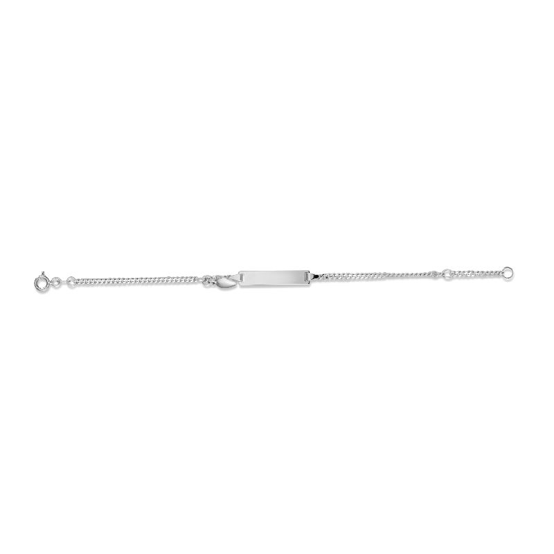 Schmidt ID-Armband aus 925 Silber für Kinder, 16 cm, eleganter Armschmuck in silberfarben