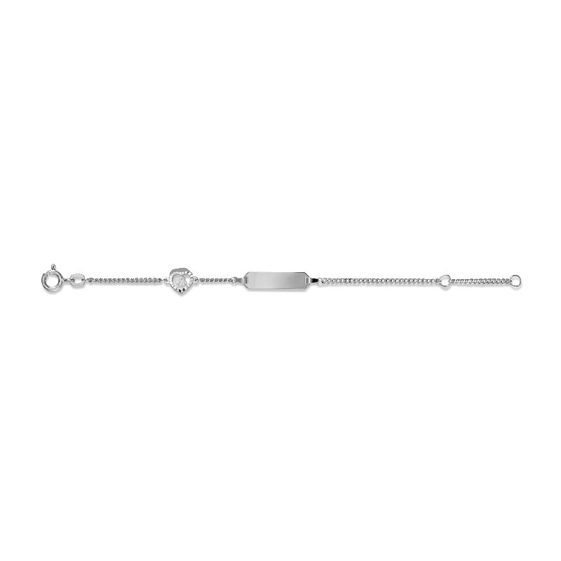 Schmidt ID-Armband aus 925 Silber für Kinder - stilvoller Armschmuck in Silber, 14 cm lang