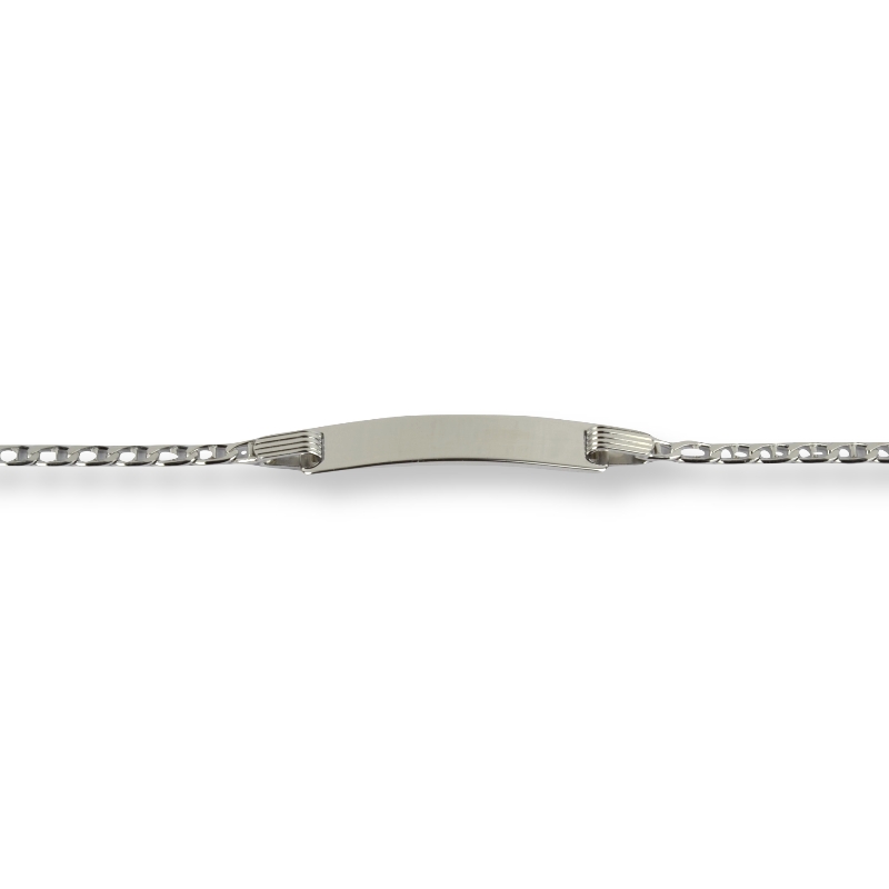 Schmidt ID-Armband aus 925 Silber für Damen, 18 cm, eleganter Armschmuck in silberfarben