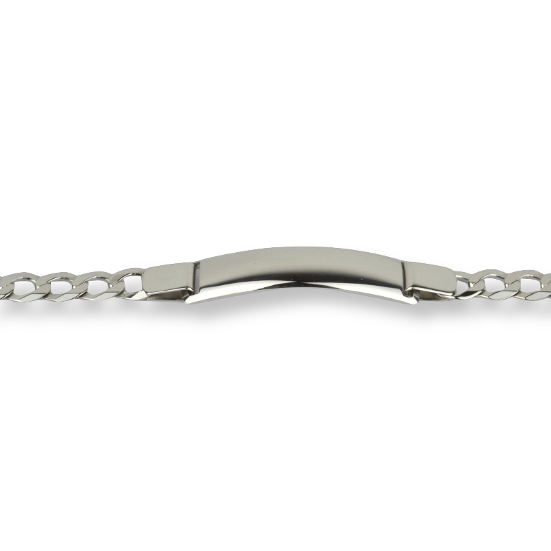 Schmidt ID-Armband aus 925 Silber für Herren und Damen, 19 cm, eleganter Armschmuck in Silberfarben