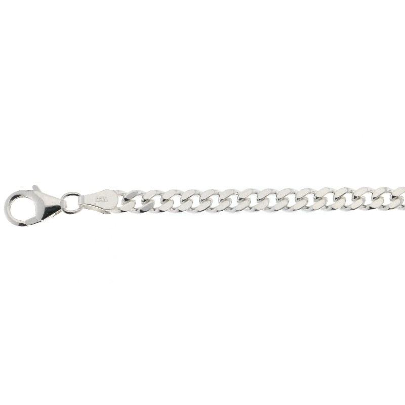 Schmidt Panzerkette 925 Silber 50cm für Damen, 4mm, silberfarben – Elegantes Schmuckstück