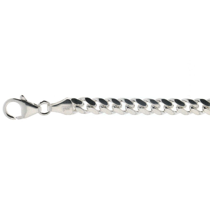 Schmidt Panzerkette Damen 925 Silber 50cm, 5,3mm, silberfarben – Elegante Halskette für jeden Anlass
