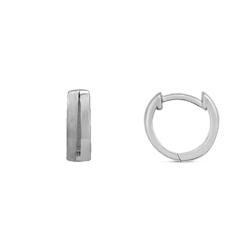 Schmidt Creole Silber 925 für Damen, Ø 11mm, eleganter Ohrschmuck in silberfarben