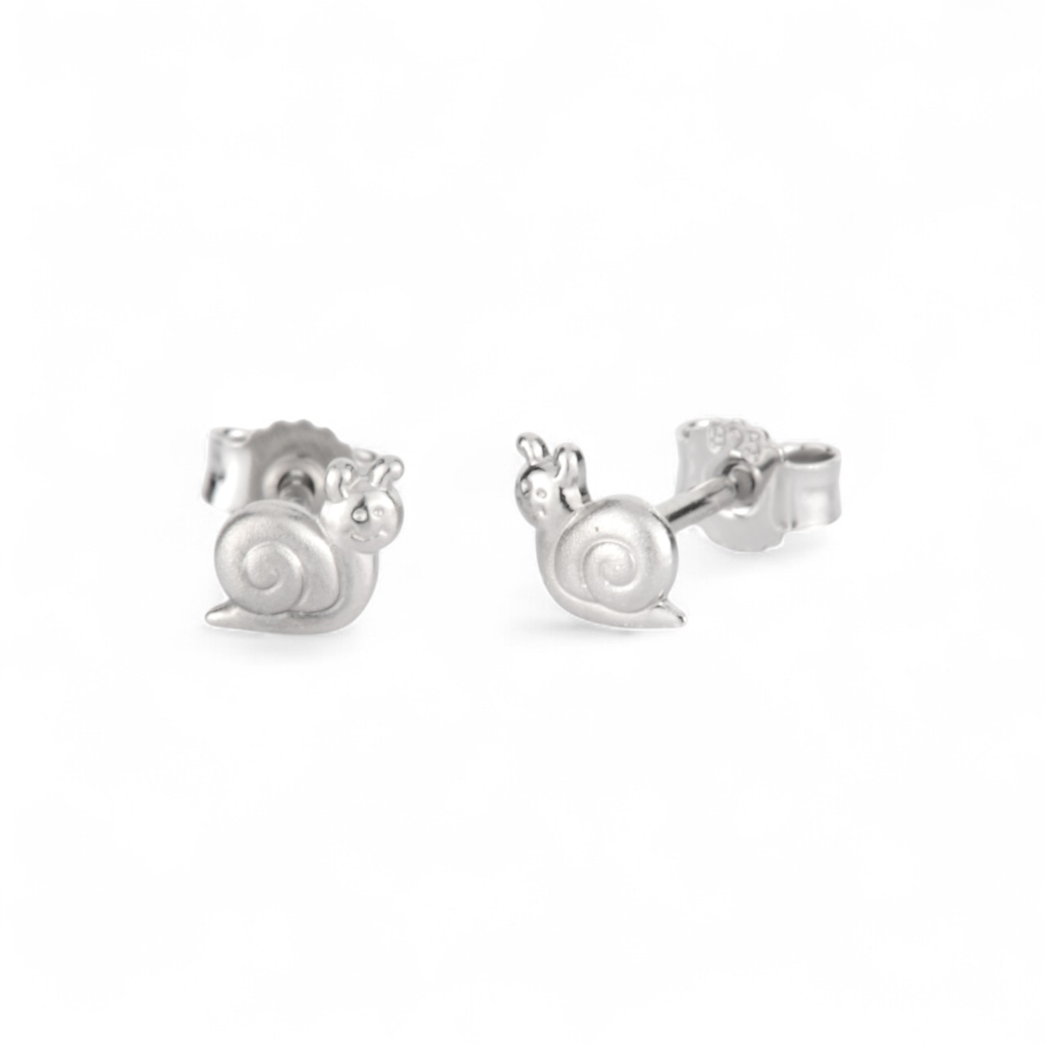 Kinderohrstecker Schnecke aus 925 Silber für Kinder, silberfarben, 5,3x5,7mm, von Schmidt