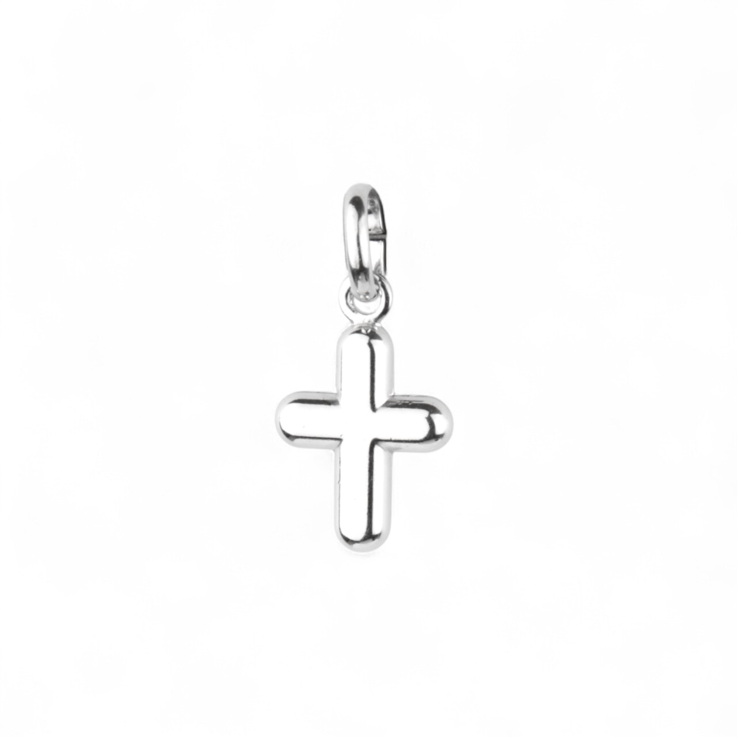 Kreuzanhänger aus 925er Silber für Damen, Herren und Kinder – Ø 14mm von Schmidt, silberfarben