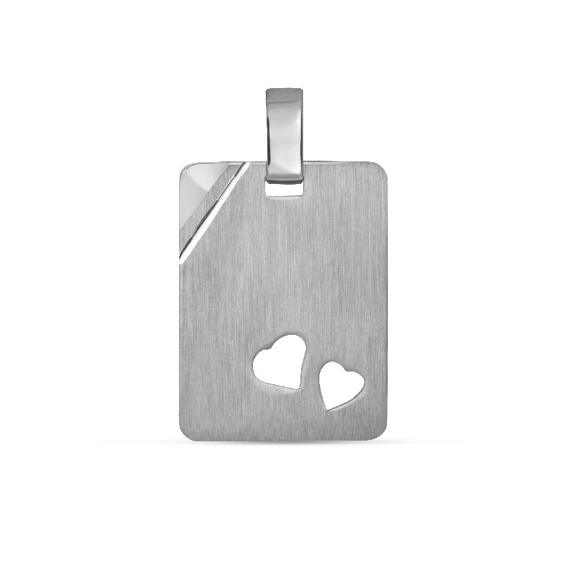 Schmidt Gravurplatte Silber 925 Anhänger für Damen, Hauptfarbe Silber
