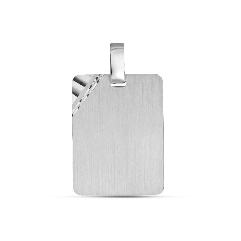 Schmidt Gravur-Anhänger 925 Silber rechteckig matt für Herren und Damen, personalisierbar