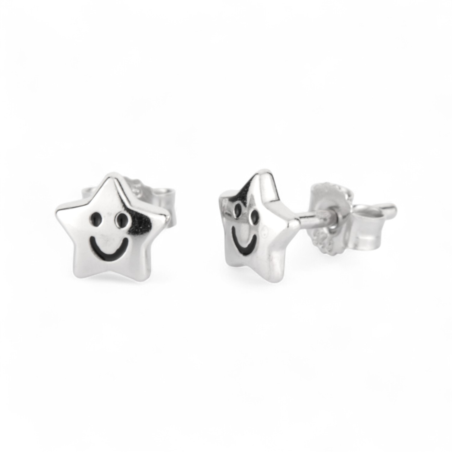 Schmidt Kinderohrstecker Stern aus 925 Silber, 6,2mm, silberfarben, idealer Ohrschmuck für Kinder