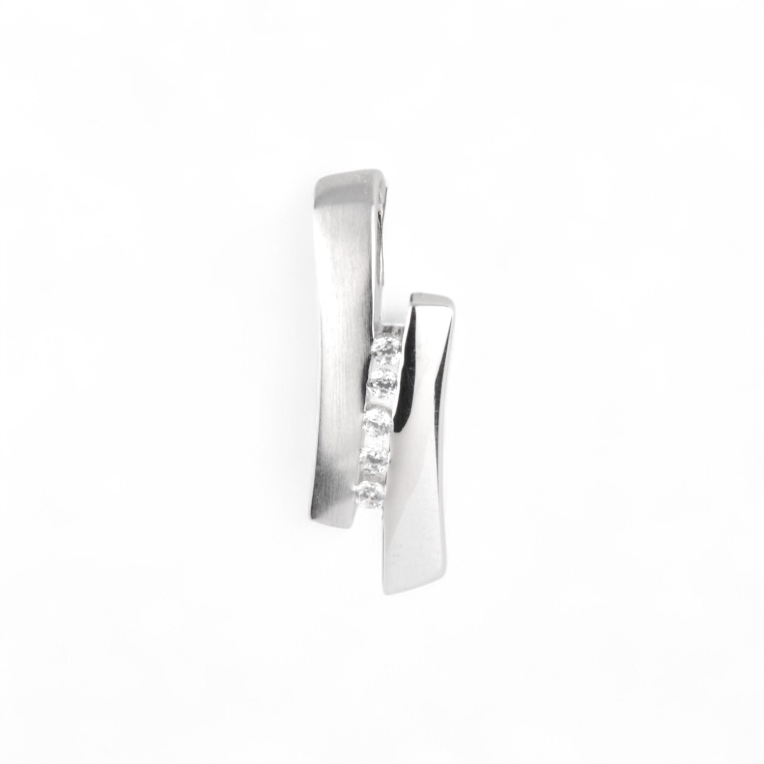 Schmidt Damen Anhänger aus 925 Silber mit Zirkonia, 6x19mm, silberfarben, eleganter Schmuck für jeden Anlass