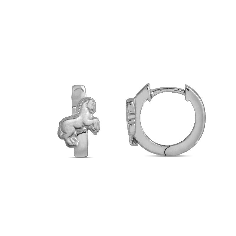 Schmidt Creole für Kinder mit Pferden aus 925er Silber – eleganter Ohrschmuck in Silberfarben