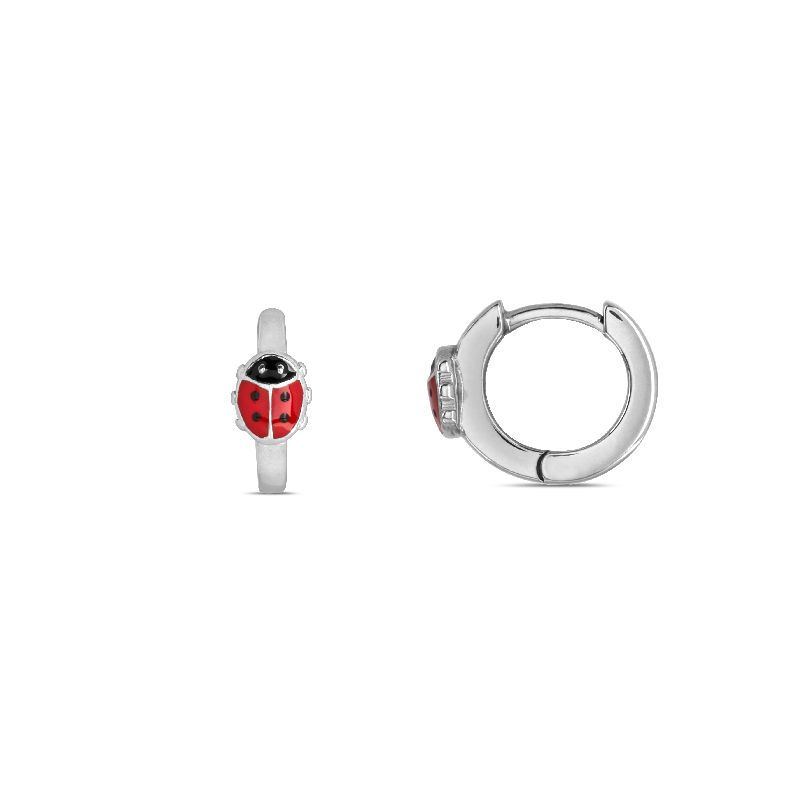 Schmidt Creole Silber 925 für Kinder mit rotem Akzent – eleganter Ohrschmuck in silberfarben