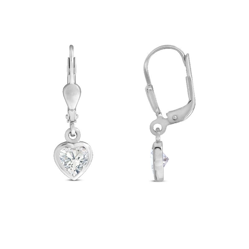 Schmidt Kinderohrhänger aus 925 Silber mit Zirkonia für Kinder – eleganter Ohrschmuck in Silberfarben