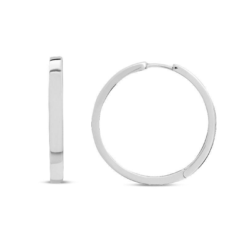 Schmidt Creole Silber 925 für Damen Ø 27,5mm Ohrschmuck in silberfarbenem Design