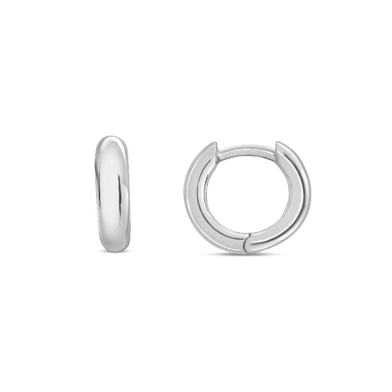Schmidt Creole Silber 925 für Damen, Ø 12mm, eleganter Ohrschmuck in silberfarbenem Design