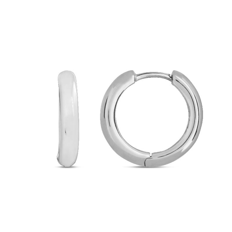 Schmidt Creole Silber 925 für Damen, Ø 15,5mm, eleganter Ohrschmuck in silberfarben