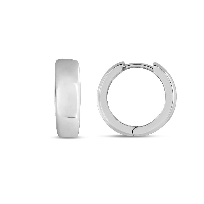 Schmidt Creole Silber 925 für Damen Ø 15mm - eleganter Ohrschmuck in silberfarbenem Design