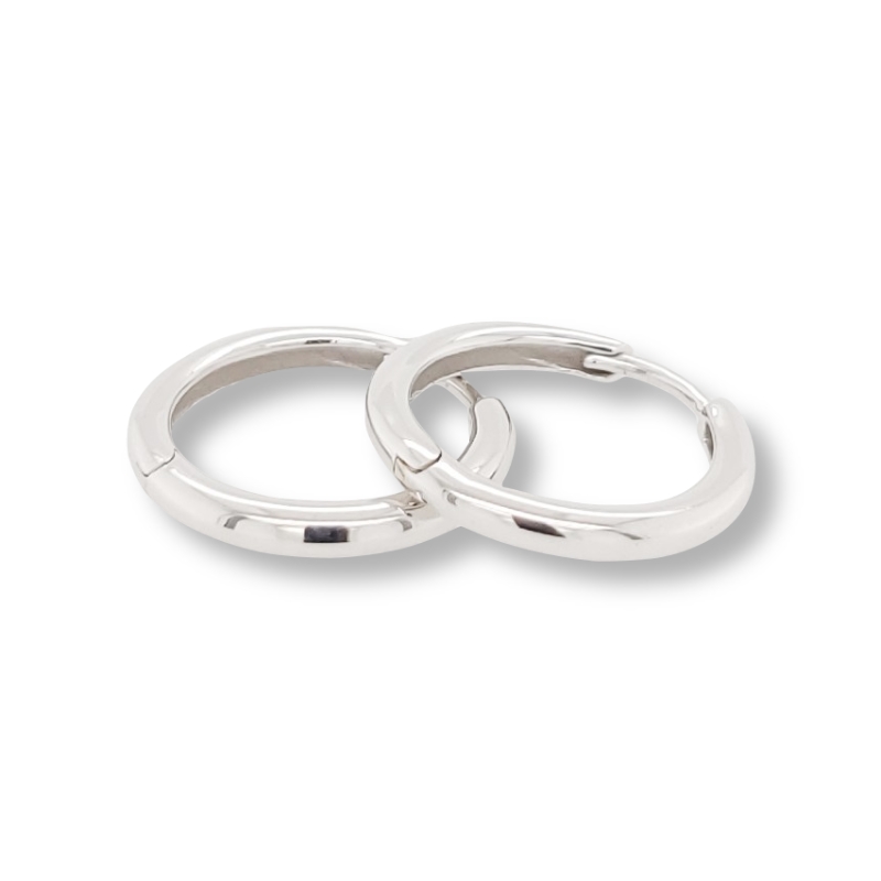 Schmidt Creole Silber 925 für Damen, Ø 17,5mm, eleganter Ohrschmuck in silberfarben