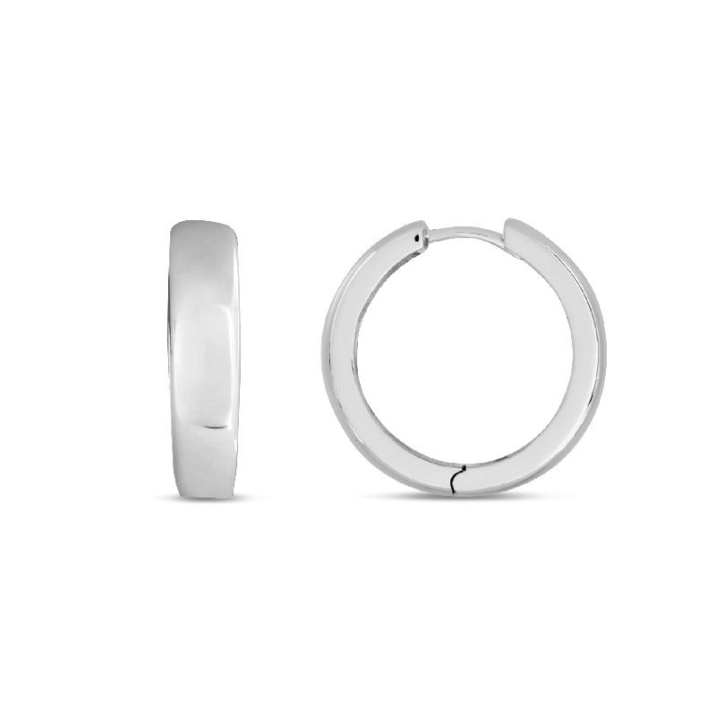 Schmidt Creole Silber 925 für Damen Ø 20mm - eleganter Ohrschmuck in silberfarbenem Design