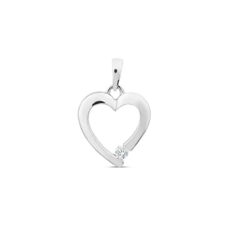 Schmidt Damen Anhänger aus 925 Silber mit Zirkonia, Ø ca. 14mm, eleganter Schmuck für jeden Anlass