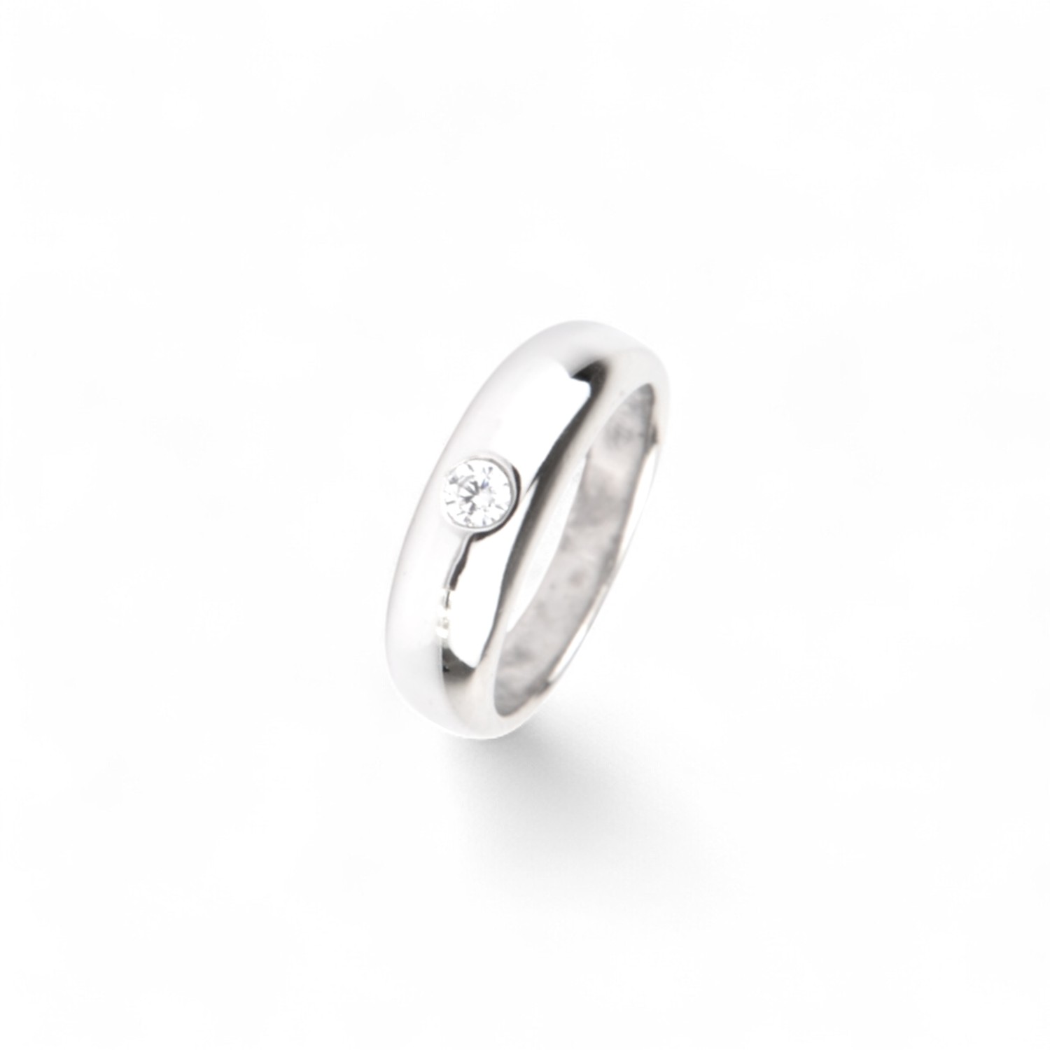 Schmidt Taufring für Kinder aus 925 Silber mit Zirkonia, Ø ca. 10mm, als Anhänger in Silberfarben