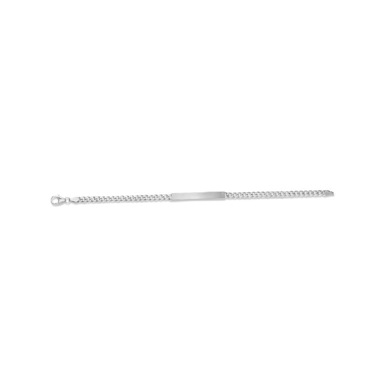 Schmidt ID-Armband aus 925er Silber für Herren und Damen, 19 cm, eleganter Armschmuck in Silberfarben