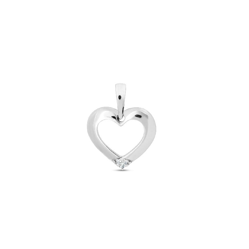Schmidt Damen Anhänger aus 925 Silber mit Zirkonia, Ø ca. 11mm, silberfarben, elegantes Schmuckstück