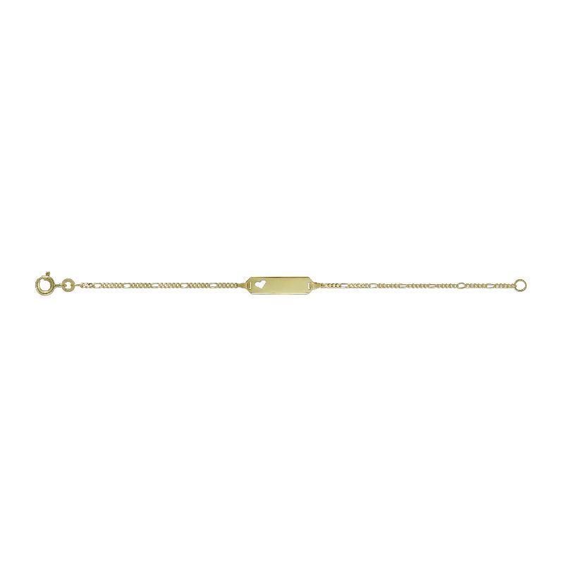 Schmidt ID-Armband Gold 333 für Kinder, 14cm, goldfarbenes Armschmuck aus hochwertigem Gold