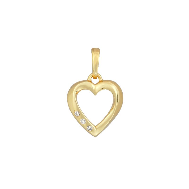 Schmidt Damen Anhänger Gold 333 mit Zirkonia, Ø 11mm, goldfarben, eleganter Schmuck für jeden Anlass