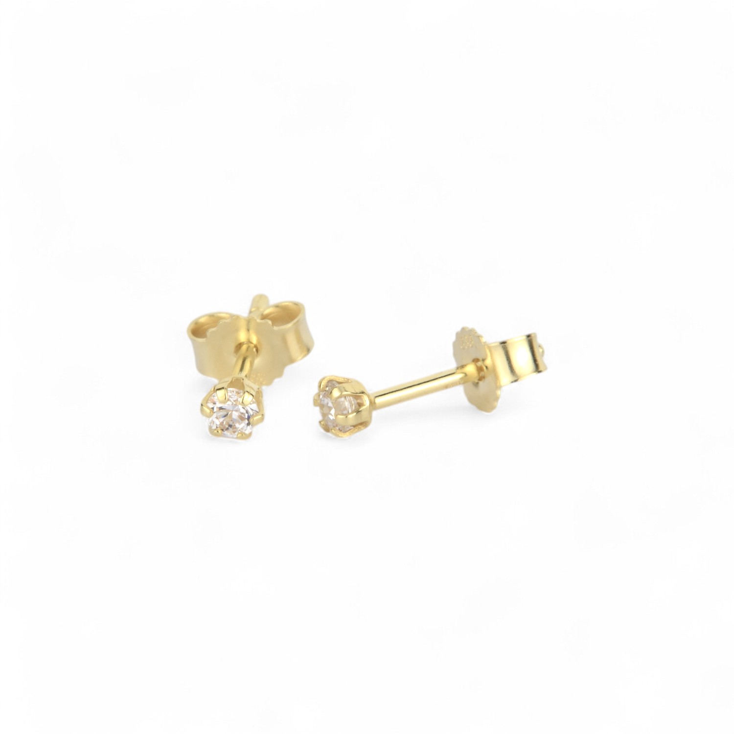 Schmidt Ohrstecker Damen aus 333 Gold mit Zirkonia, Ø 2,8mm, goldfarben, eleganter Ohrschmuck