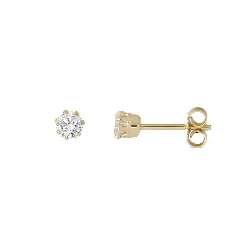 Schmidt Ohrstecker 333 Gold für Damen mit Zirkonia - Eleganter Ohrschmuck in goldfarbenem Design