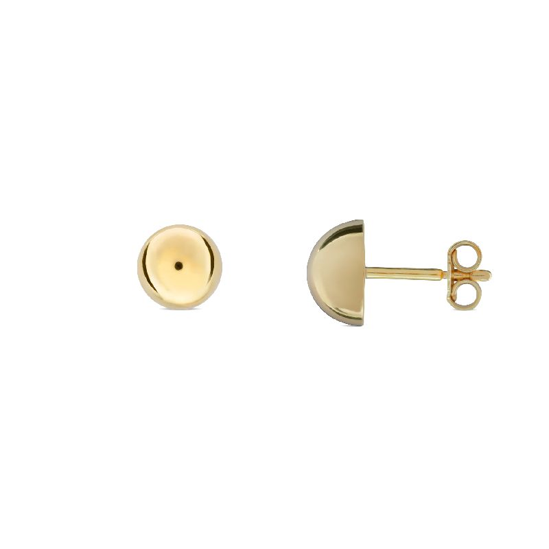 Schmidt Ohrstecker Gold 333 für Damen, Ø 6mm, eleganter Ohrschmuck in goldfarbenem Gold