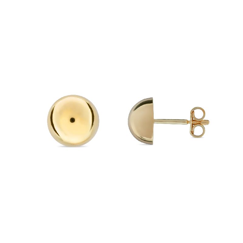 Schmidt Ohrstecker Gold 333 für Damen, Ø 8mm, eleganter Ohrschmuck in goldfarbenem Gold