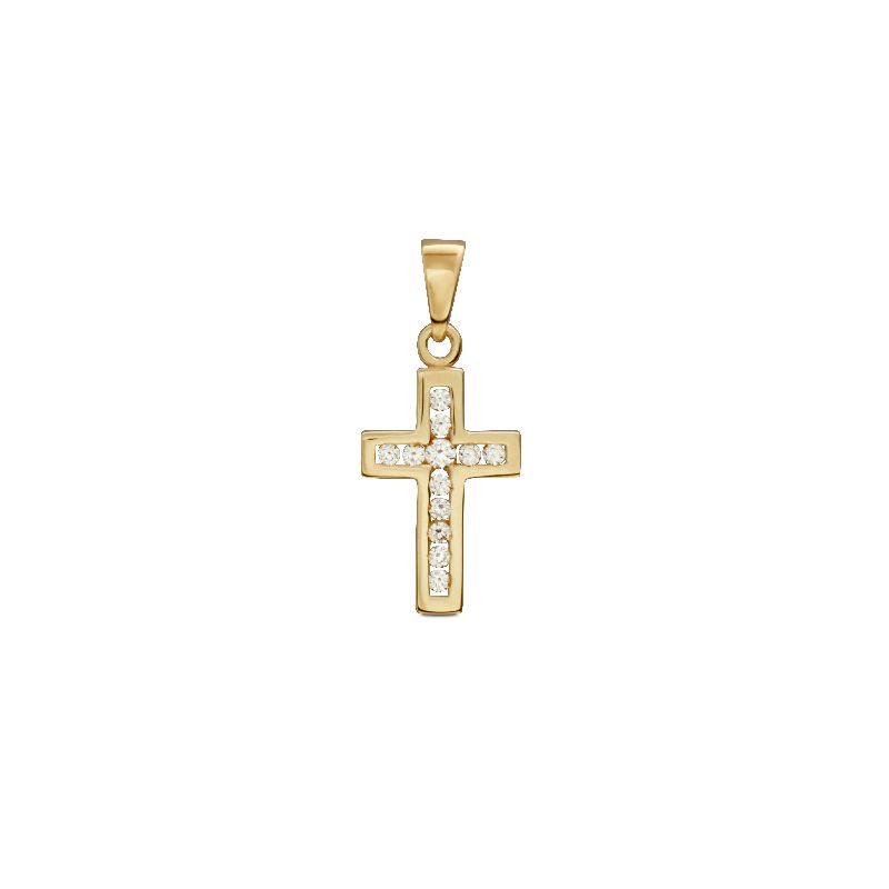Schmidt Anhänger Gold 333 für Damen mit Zirkonia - eleganter Schmuck in goldfarbenem Gold