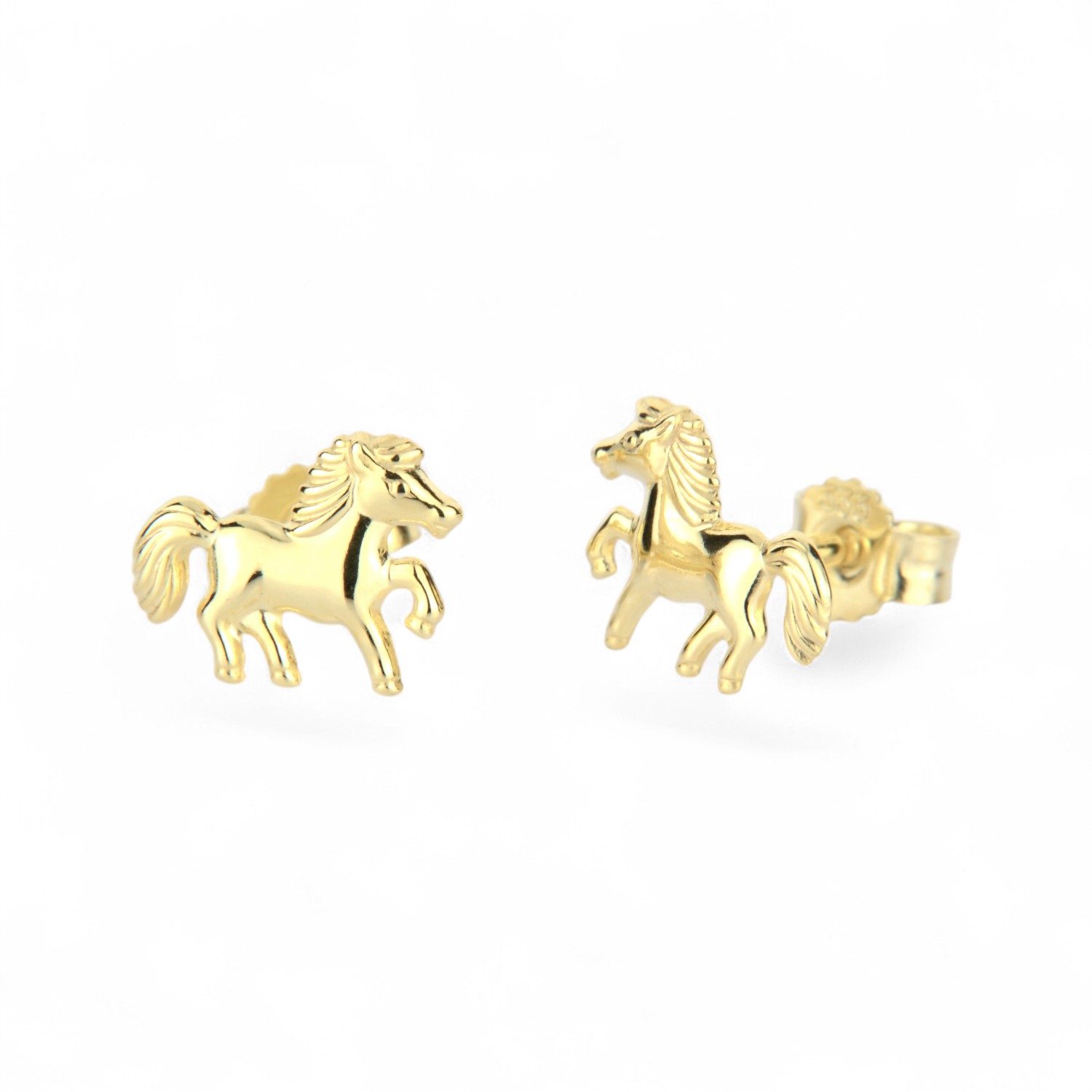 Kinderohrstecker Pferd aus 333 Gold für Kinder, goldfarbener Ohrschmuck, 7,5x9,8mm von Schmidt