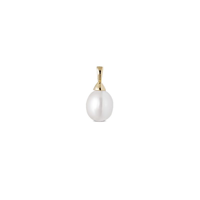 Schmidt Anhänger Gold 333 für Damen mit Süsswasser-Perle, 18mm, goldfarben, eleganter Schmuck