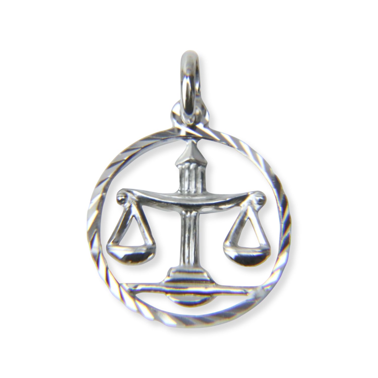 Schmidt Anhänger Sternzeichen Waage, 925 Silber, Ø 15mm, silberfarben, unisex