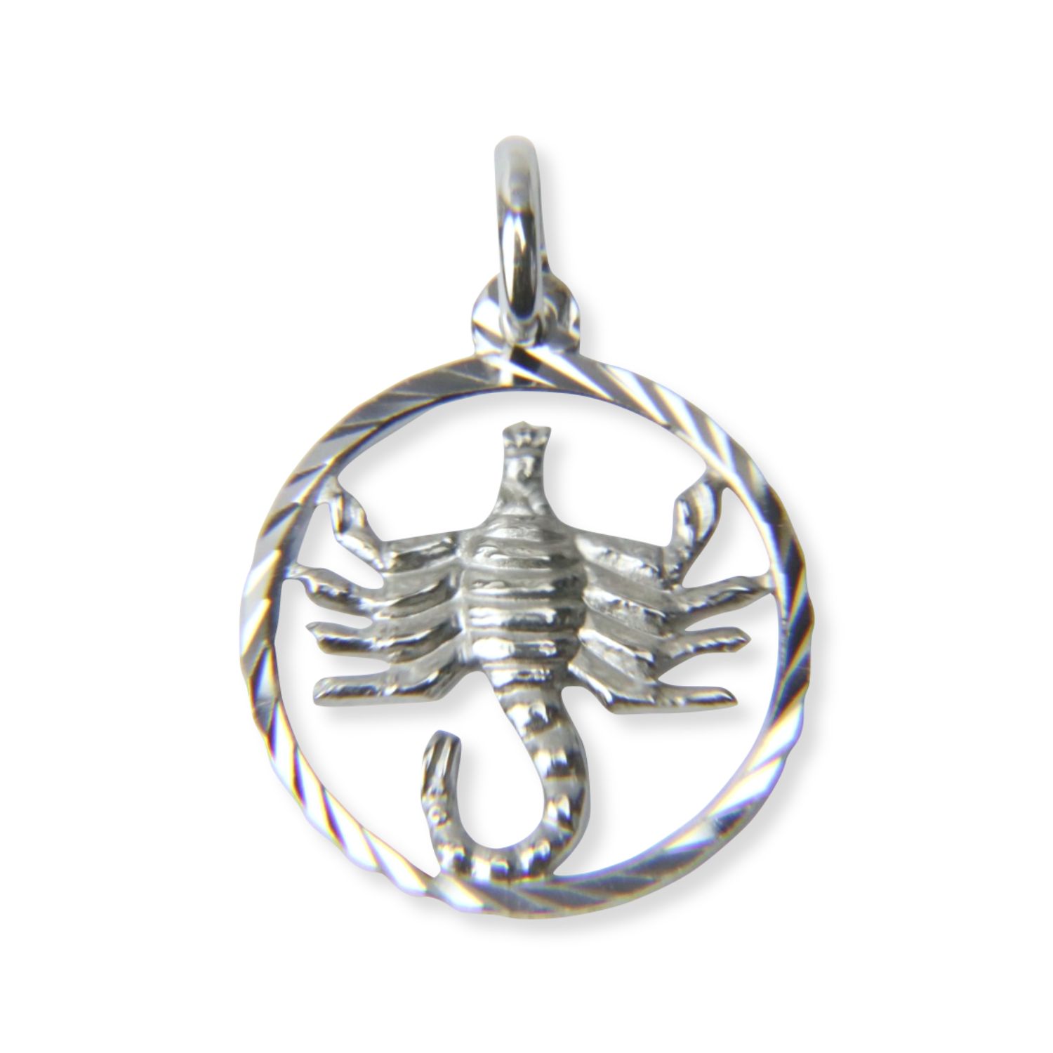 Schmidt Anhänger Sternzeichen Skorpion, 925 Silber, Ø 15mm, Unisex, silberfarben